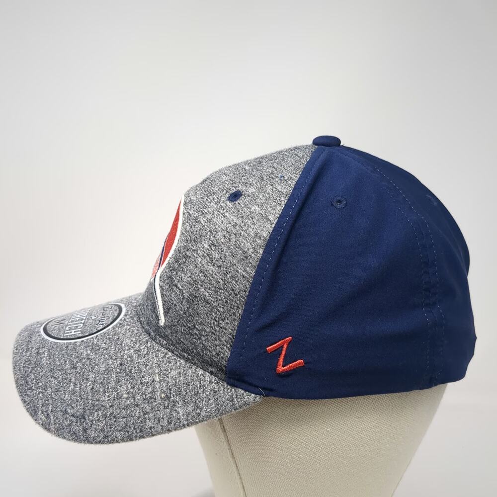 Zephyr Baseball Cap Gray Blue M DeLaval Stretch Fit Heathered Embroidered Hat - Picture 3 of 9